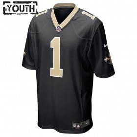 Camiseta Niño New Orleans Saints Payton Turner 1 Nike Negro 2021 NFL Draft